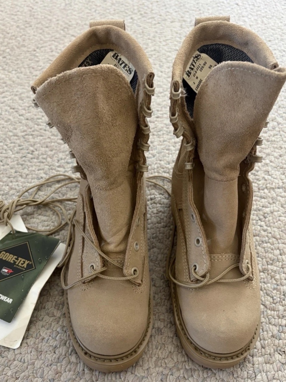 Bates Combat/Military/Tactical Boots w/Vibram Soles. Size 2W - 8.12” Foot Length